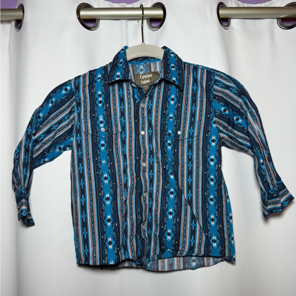 Kids Blue Striped Shirt